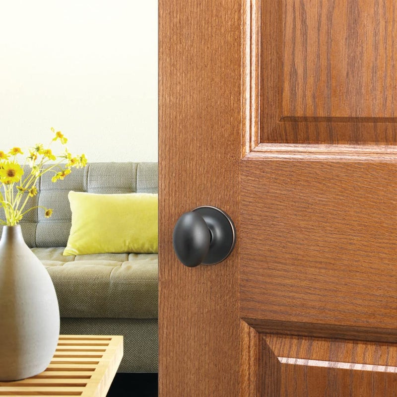 Design House Egg Passage Door Knob for Hall and Closet, Fits Standard Doors, Oil Rubbed Bronze â€“ Design House, 750570 - Image 4